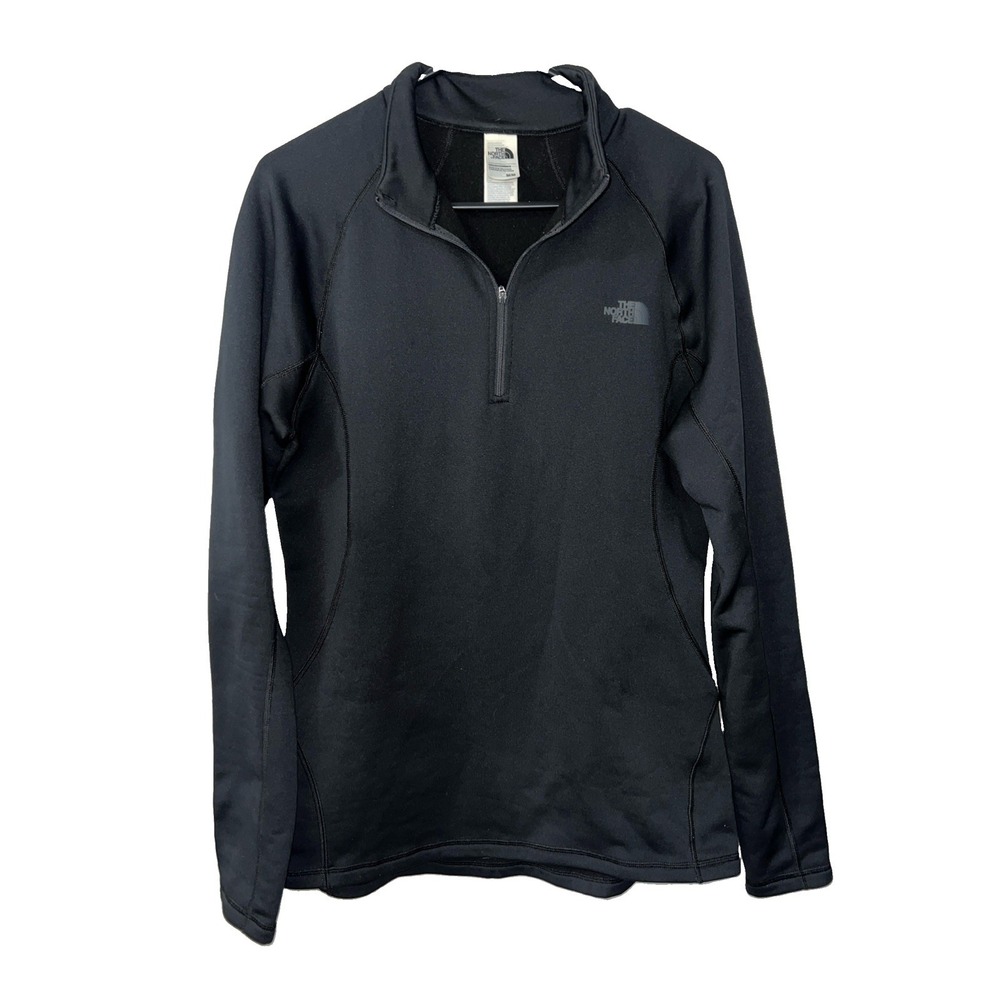 The North Face Black Quarter Zip Pullover Jacket Men's Med Neoprene Soft Shell
